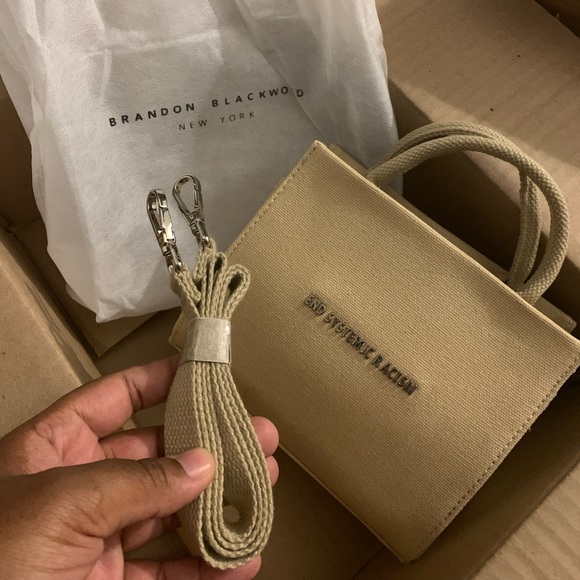 Brandon Blackwood ESR- End Systemic Racism Tote: Original, tan canvas - Picture 4 of 4